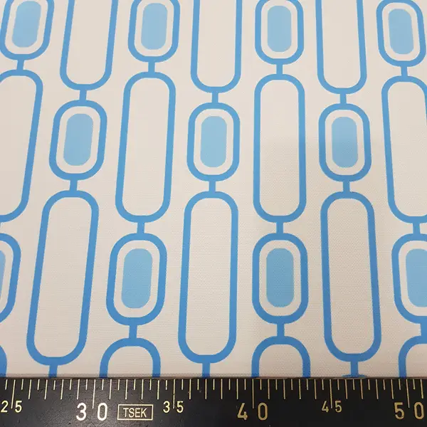 Geometrik Desenli Fon Perde Evm206e _g - Kumaşı Kalındır Duck Bezi Değildir.- Lacivert-Mavi-Beyaz