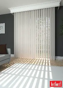 Brillant Akıllı Tül Perde Pudra Renkli Tül Dikey Zebra Perde Düz 1. Kalite