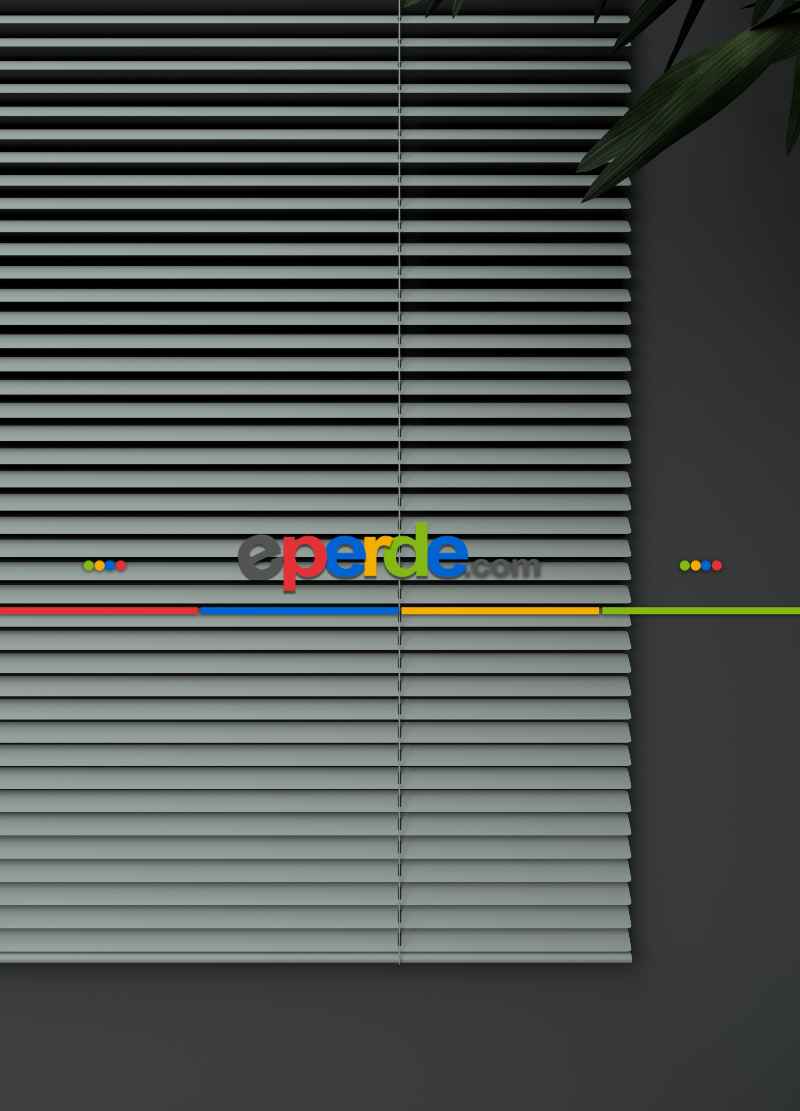 Mutfak - 1. Kalite Gri-füme - Alüminyum Jaluzi Perde - 25mm Kalınlığında