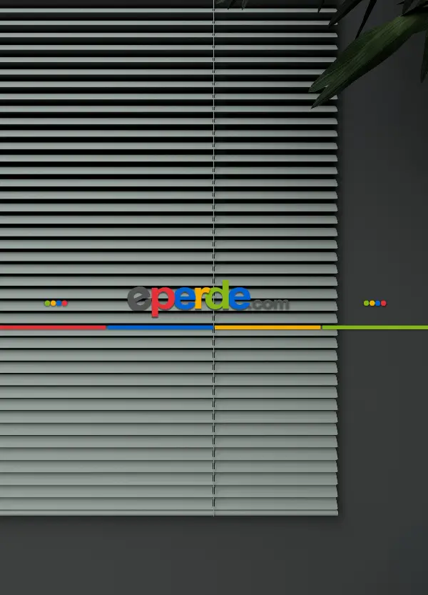 Mutfak - 1. Kalite Gri-füme - Alüminyum Jaluzi Perde - 25mm Kalınlığında