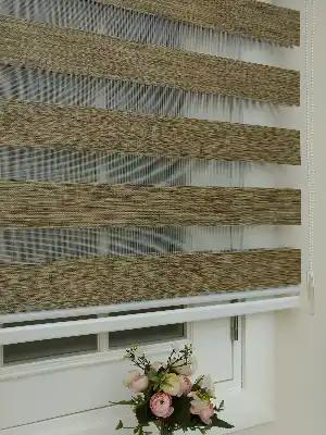 #üreticifirma %40 İndirimli Lüx Bambu Zebra Perde Ahşap Görünümlü - Kahverengi- Kahve Venge