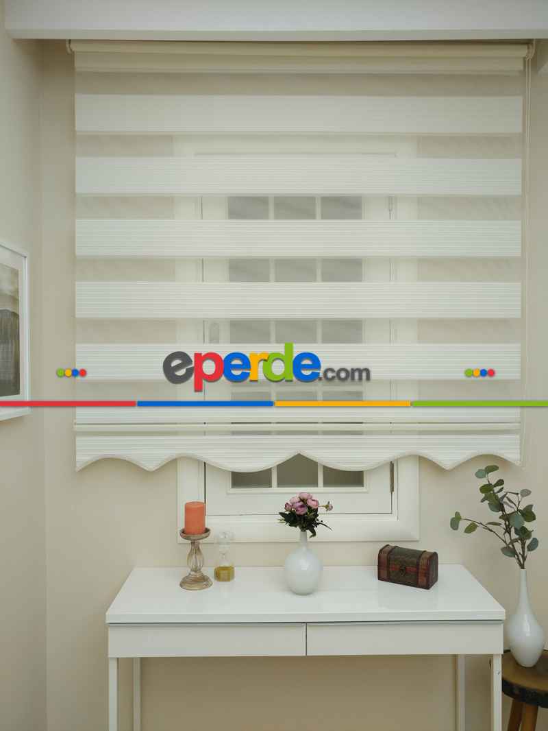 Zebra Perde - Geniş Pileli Zebra Zebra ( Geniş Pileli Zebra)- Krem Açık-ekru