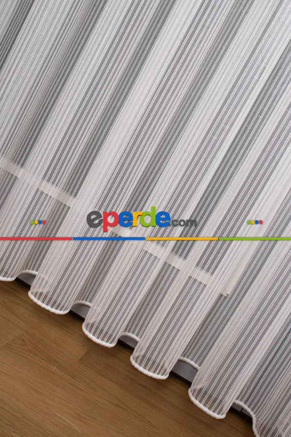 Oturma Odası - Zincir Simli Tül Perde - Kurşunlu Tül