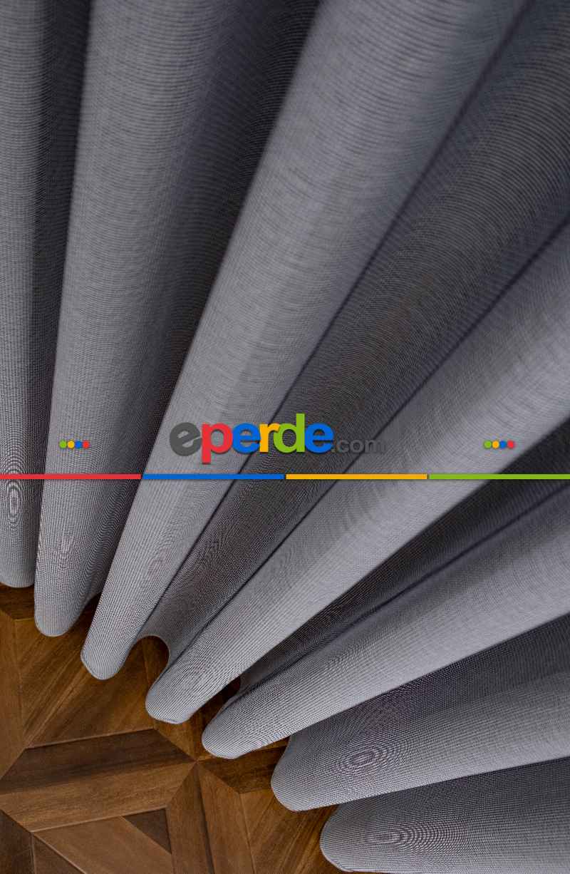 Antrasit Renkli Kedi Tırmalamalarına Dayanaklı Tül Perde