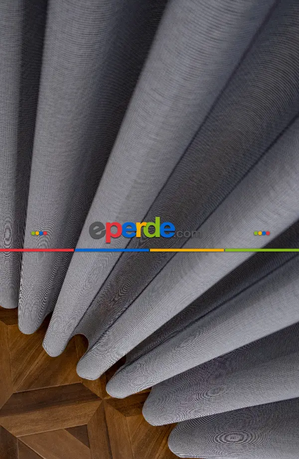 Yatak Odası - Antrasit Renkli Kedi Tırmalamalarına Dayanaklı Tül Perde