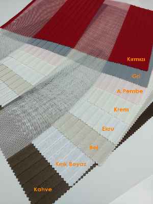 Geniş Pileli Zebra Perde- Gri-Füme-Antrasit-Ekru-Kahve-Sütlü Kahve