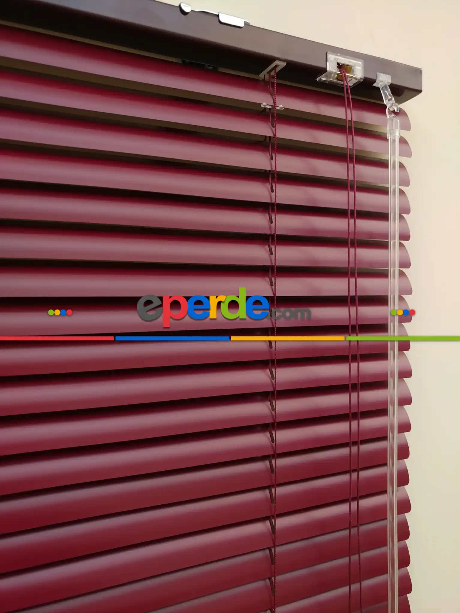 Bordo - Alüminyum Jaluzi Perde - 25mm Kalınlığında- Bordo