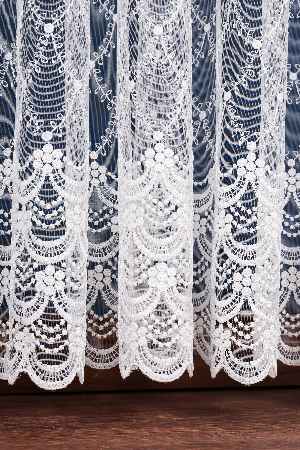 Balık Ağı Brode İşlemeli Tül Perde