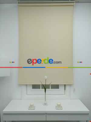 Düz Stor Perde Pvc Thın Mat Ekru - Yıkanabilir Stor- Ekru