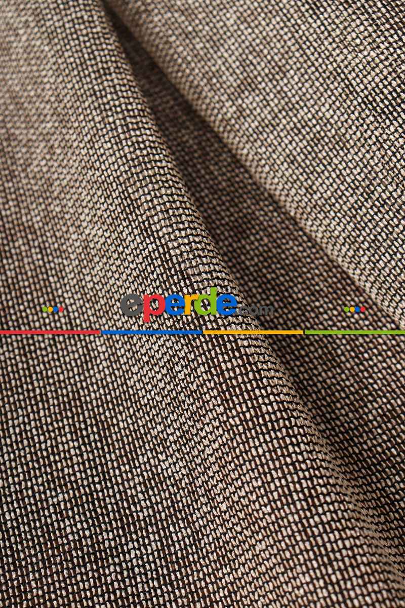 Salon Tül Modelleri - Bruno Siyah-altın Düz Tül Perde