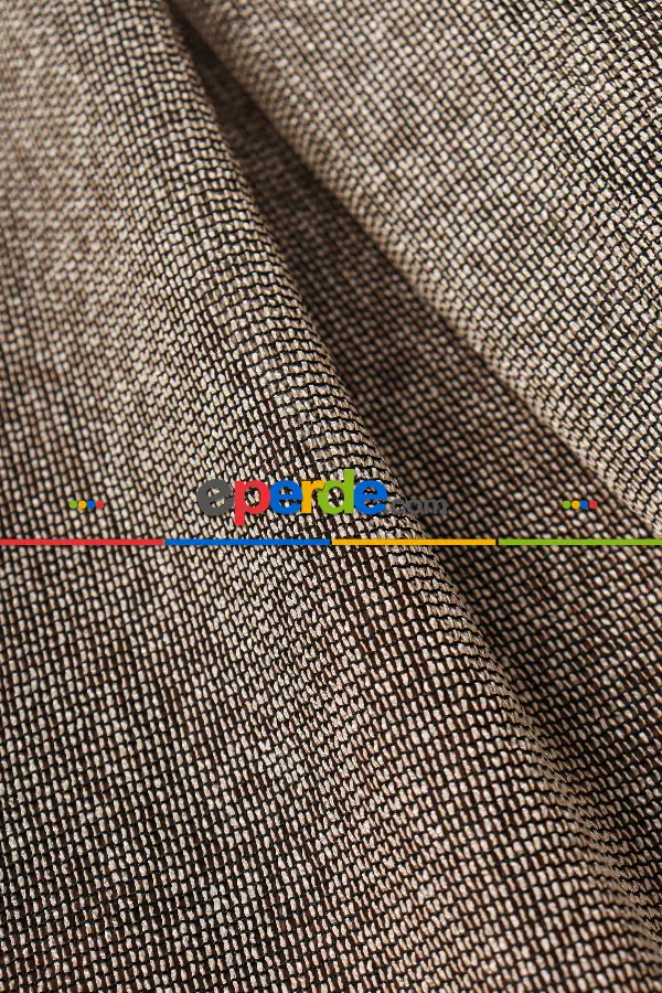 Salon Tül Modelleri - Bruno Siyah-altın Düz Tül Perde