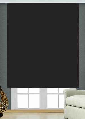 Düz Siyah Stor Perde Mat- Siyah