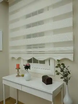 Geniş Pileli Zebra Perde- Gri-Füme-Antrasit-Ekru-Kahve-Sütlü Kahve