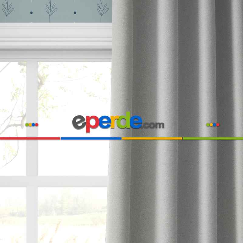 Blackout Karartma Tek Kanat Fon Perde Açık Gri