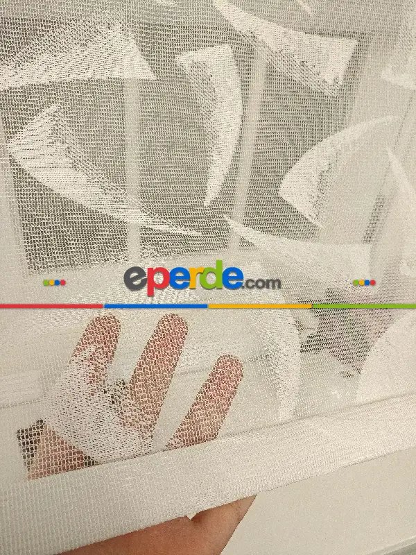 Çiftli Sistem Tül Stor Beyaz Örme Tül 2030- Beyaz