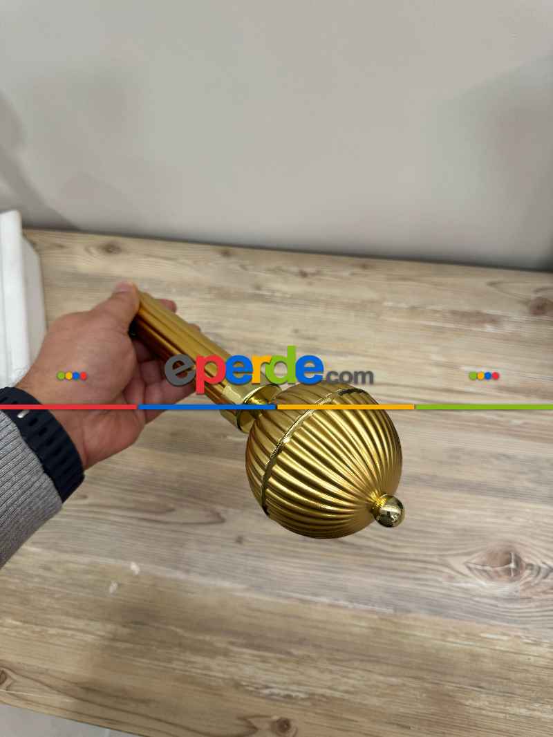 Altın Gold Metal Rustik Perdelik