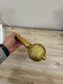 Altın Gold Metal Rustik Perdelik