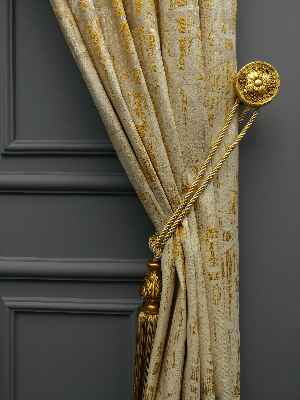 PatineDesenli Modern Desenli Jakarlı Fon Perde Yeni Seri 101- Bej-gri Açık-roze Gold