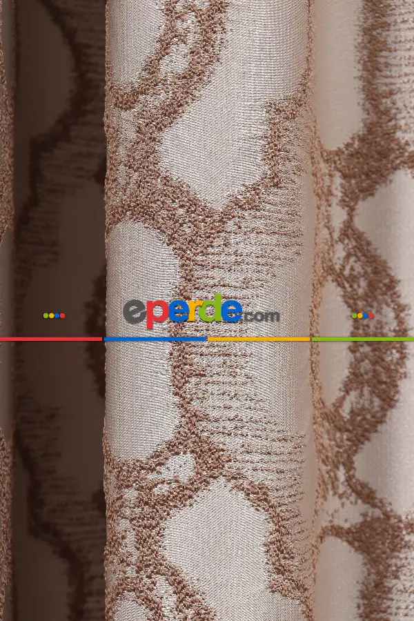 Salon Fon Perde - S Pile Dökümlü Jakar Dokuma Fon Perde