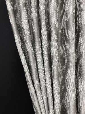 Salon Perdesi - Açık Gri Desenli Jakar Fon Perde (geniş En:280 Kumaş)- Gri Açık