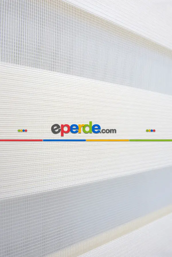 New Düz Zebra Perde- Krem Açık