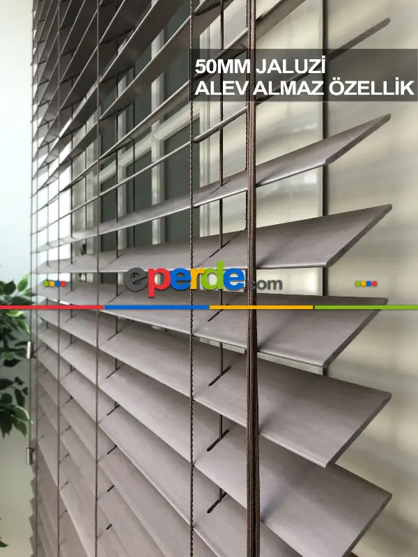 Mutfak Ahşap Jaluzi Perde- Vizon Rengi