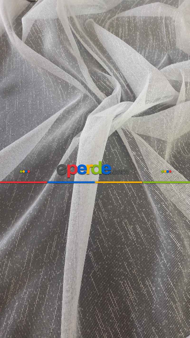 Salon Tül Çise Şantuk Ekru Tül - Kurşunlu Tül