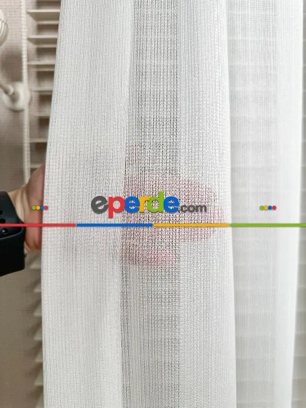 Mutfak Brillant Tül Perde, Premium Seri, Kurşunlu Tül