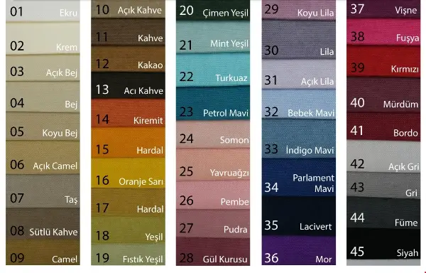 Düz Kadife Dokulu Panama Fon Perde 45 Farklı Renk (özel İndirimli Fiyat)
