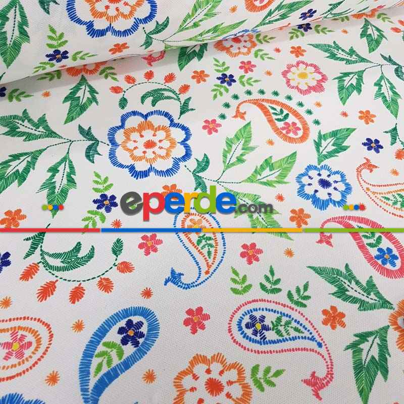 Mutfak Fon Perde- Beyaz