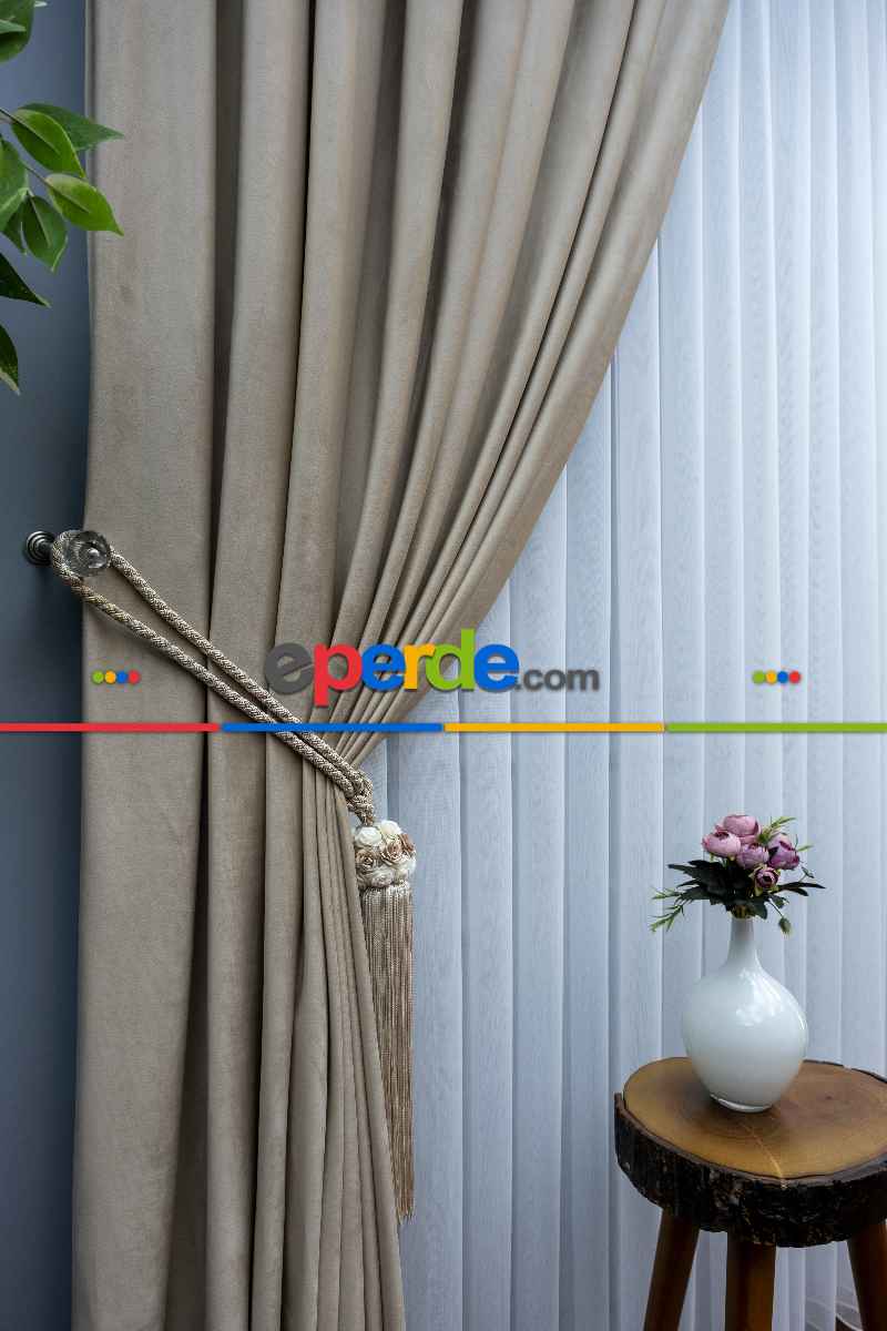 Yatak Odası Fon Orjinal Örme İpek Kadife ( İthal ) Bal Köpüğü Krem