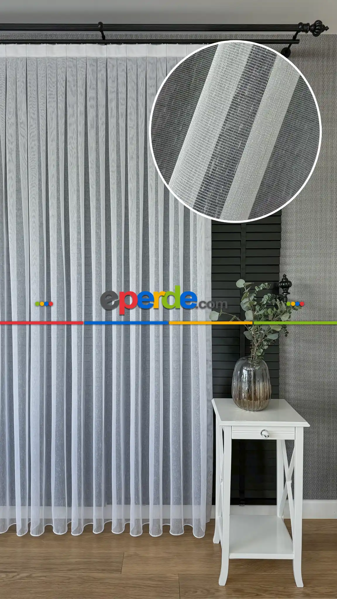 Mutfak Tül Ütü İstemeyen Ekru Keten Tül Perde - Yüksek Gramajlı - Şantuk Kurşunlu Tül