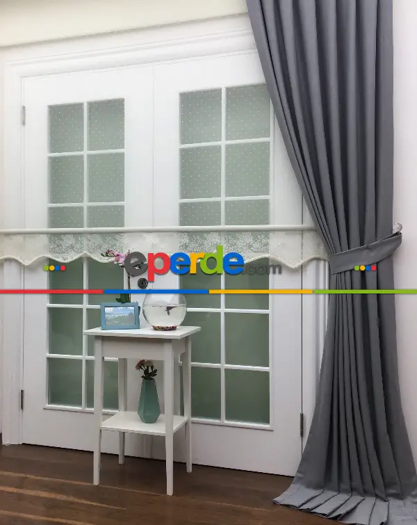 Gri Renk Düz Fon Perde- Gri-füme-antrasit-gri Açık