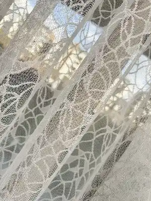 Fransız Dantel Örme Tül Perde, Desenli Ütü İstemeyen Tül