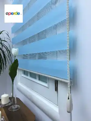 Düz Seri Mavi Perde- Mavi Açık 80cm X 200cm 