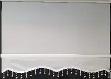 Brillant İnci Boncuklu Stor Perde- Beyaz-krem-ekru