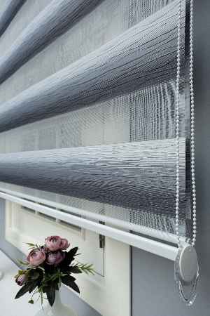 Zebra Perde 2021 Sezonu Gri Ve Beyaz Renk Geçişli Jakarlı A Kalite Zebraperde