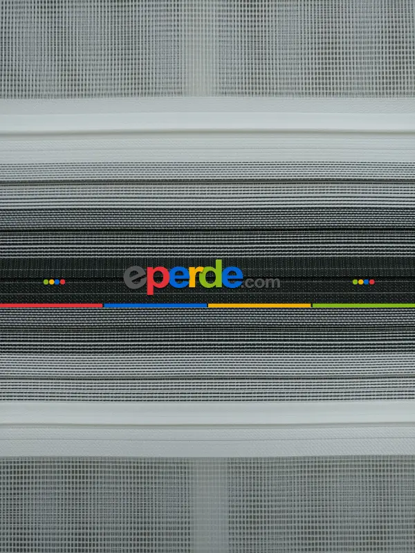 Salon Zebra Perde - Zebra Perde - Degrade Pileli Zebra ( Renk Geçişli Pileli )- Siyah