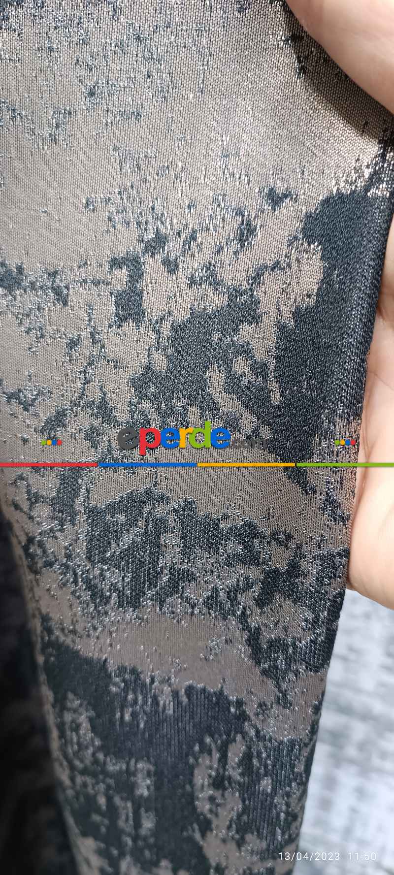 Salon Fon Perde - 2025 Elit Modern Damask Desenli Fosforlu İplik Dokuma Fon Perde - 3 Bakır-siyah