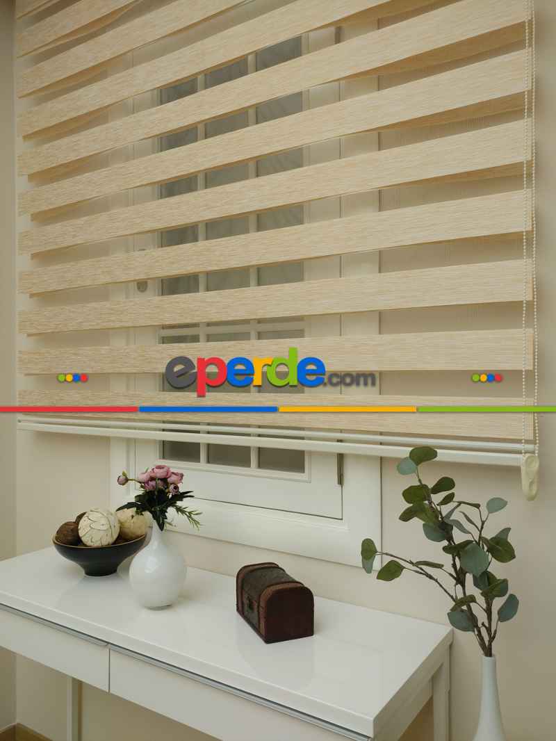 Oturma Odası - Zebra Perde -bambu Zebra (eco Serisi )- Kum Beji