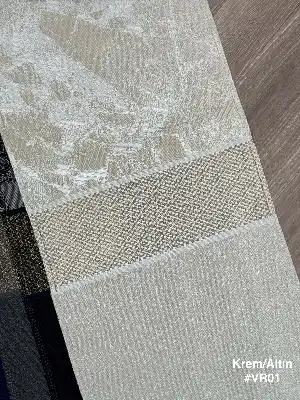 7 Farklı Renk Orta Pano Desen Jakar Dokuma Fon Perde, Premium Kalite Seri