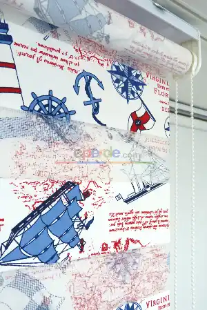 Gemici Desen Çocuk Odası Zebra Perde Kıds 4343-04- Mavi