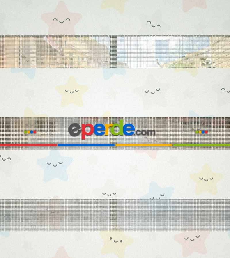 Yıldız Desenli Baskılı Zebra Perde- Çok Renkli