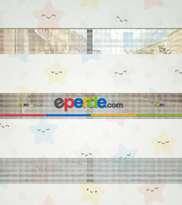 Yıldız Desenli Baskılı Zebra Perde- Çok Renkli