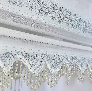 Boncuklu Zebra Perde - Kampanyalı - Hazır Ölçüler - Aynı Gün Kargolanır 80cm X 200cm 