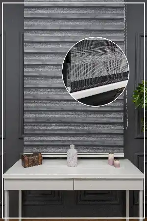Zebra Perde -renk Geçişli Bambu Zebra Perde
