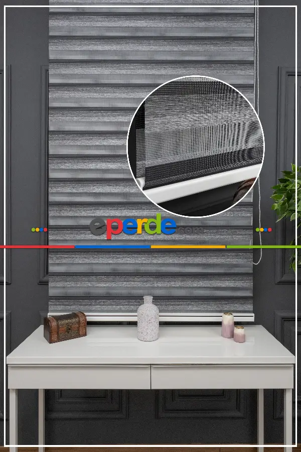 Zebra Perde -renk Geçişli Bambu Zebra Perde