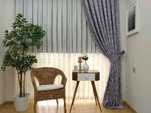 Patinedesenli Lila Koyu Renk Jakar Desenli Fon Perde- Lila Koyu Lila