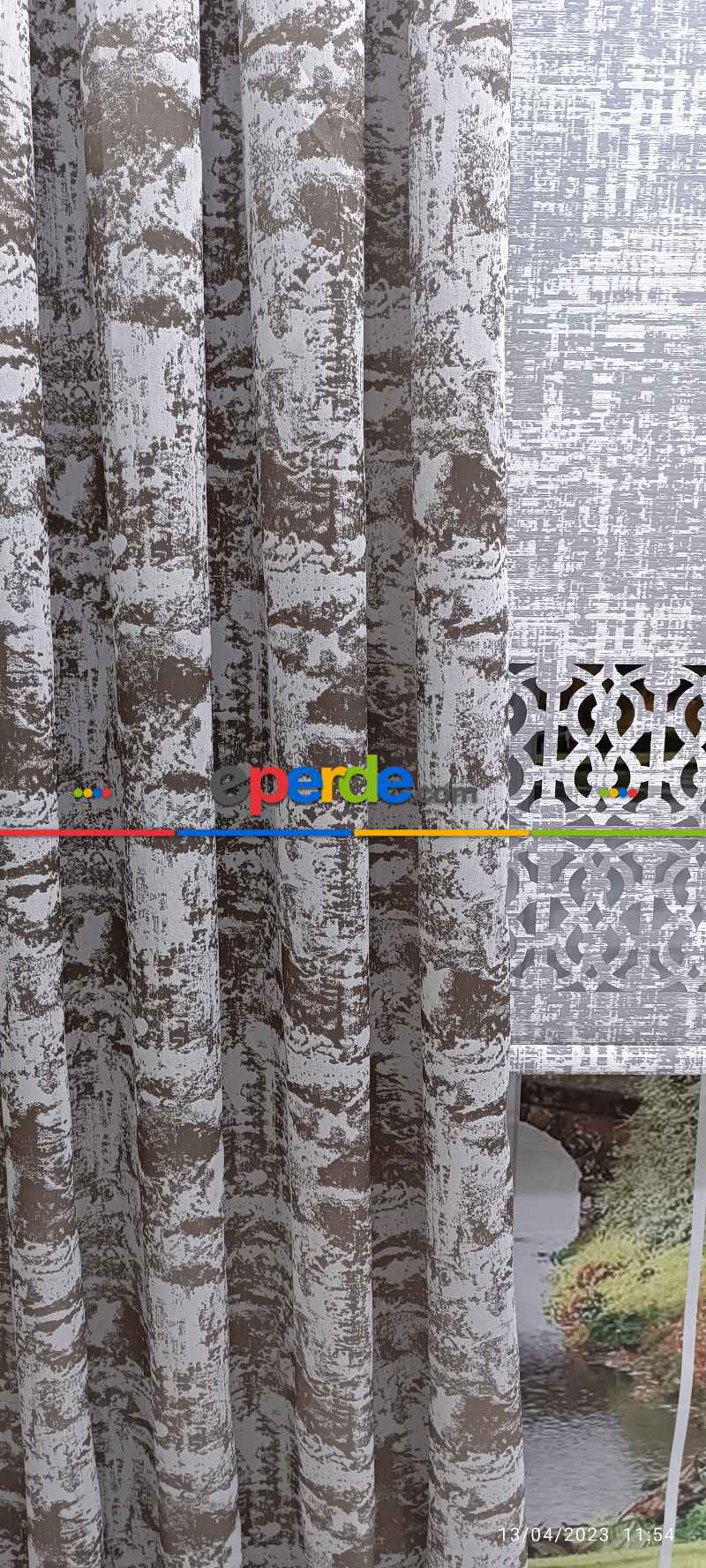 Salon Fon Perde - 2025 Elit Modern Damask Desenli Fosforlu İplik Dokuma Fon Perde -3