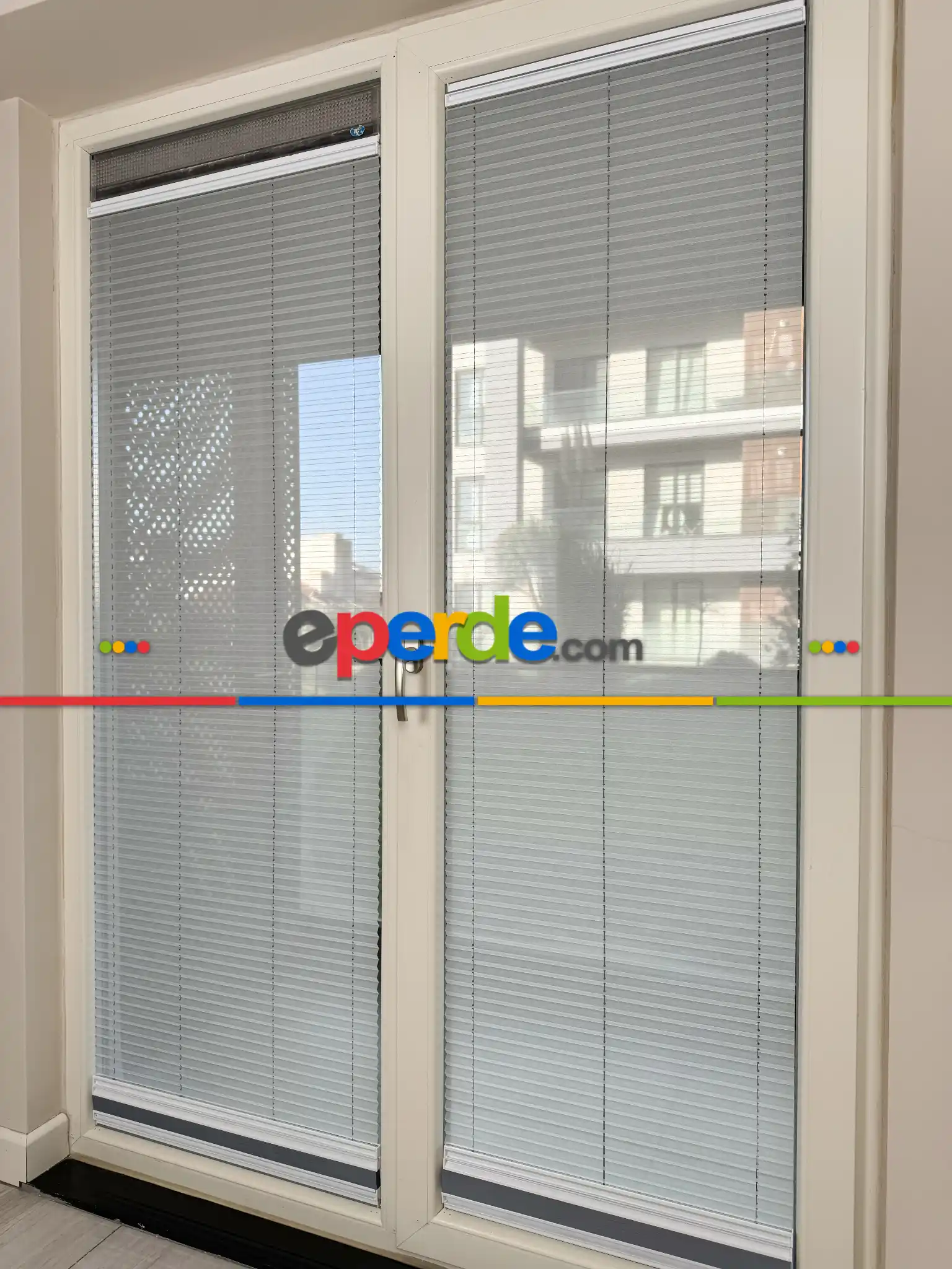 Sadece Tül Plise - Yapışkanlı/vidalı Sistem - 2 Renk - Krem Ve Beyaz - Pimapen Ve Cam Balkon İçin